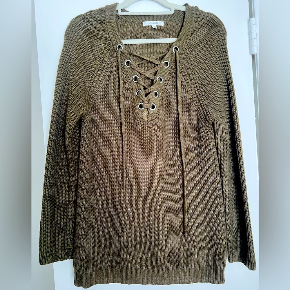 Olive Green Sweater Size Medium